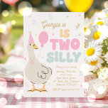 Two Silly Goose 2nd Birthday Party Spring Birthday Invitation<br><div class="desc">Silly Spring Goose Collection

Waddle into spring with bright colors,  playful designs,  and plenty of silly goose charm. 
Browse our carefully curated matching items designed to complement each other seamlessly. 
Create a cohesive look with coordinating decor,  tableware,  and accessories.

All designs are © PIXEL PERFECTION PARTY LTD</div>