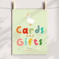 Two Silly goose Cards and Gifts Birthday Sign