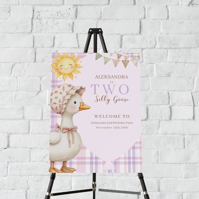 Two Silly Goose Girl 2nd Birthday Welcome Sign (Creator Uploaded)