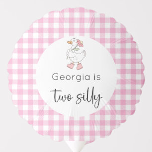 Two Silly Goose Pink Birthday Balloon
