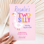 Two Silly Goose Summer Kids 2nd Birthday Invitation<br><div class="desc">Celebrate your little one’s big day with this adorable and whimsical 2nd birthday invitation! Featuring a playful silly goose and fun, colorful typography, this sweet design is perfect for a girl’s first birthday celebration. The back of the card is finished with a coordinating pink gingham pattern, adding a cute farm-inspired...</div>