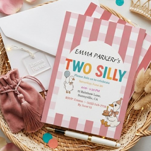 Two Silly Theme Modern Viral Aesthetic Birthday Invitation