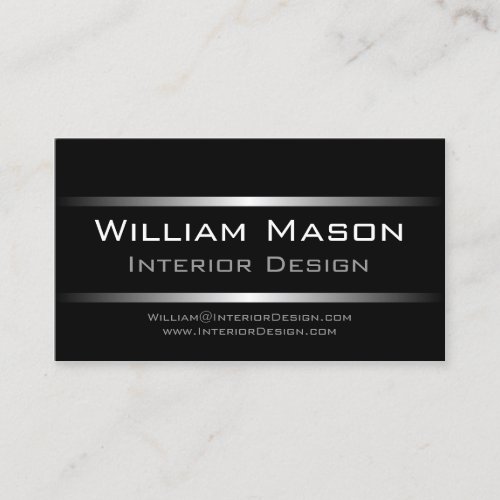 Two Black Stripes Professional Business Card