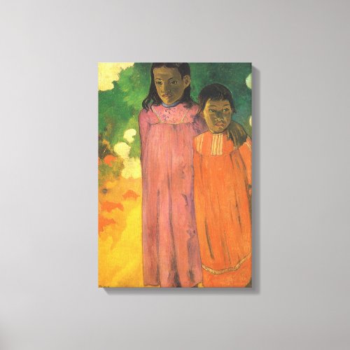 Two Sisters by Paul Gauguin Vintage Fine Art Canvas Print