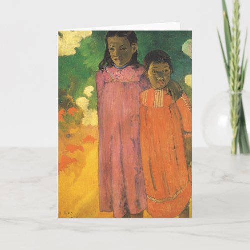 Two Sisters by Paul Gauguin Vintage Fine Art Card