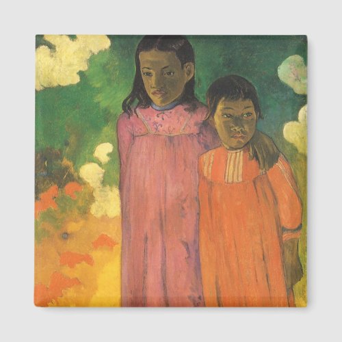 Two Sisters by Paul Gauguin Vintage Fine Art Magnet