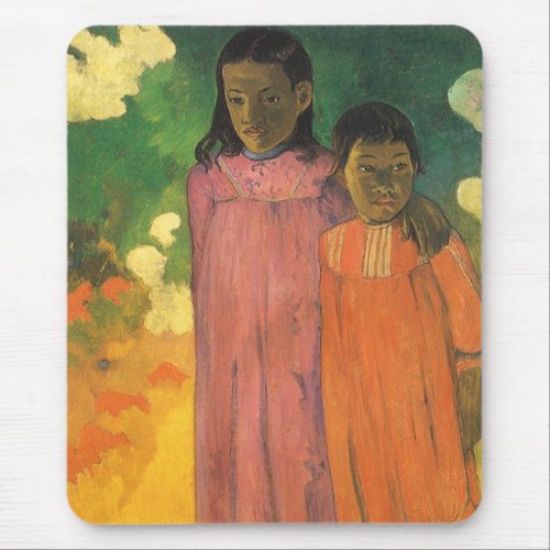 Two Sisters by Paul Gauguin Vintage Fine Art Mouse Pad