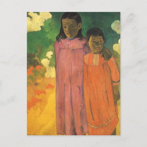 Two Sisters by Paul Gauguin Vintage Fine Art Postcard