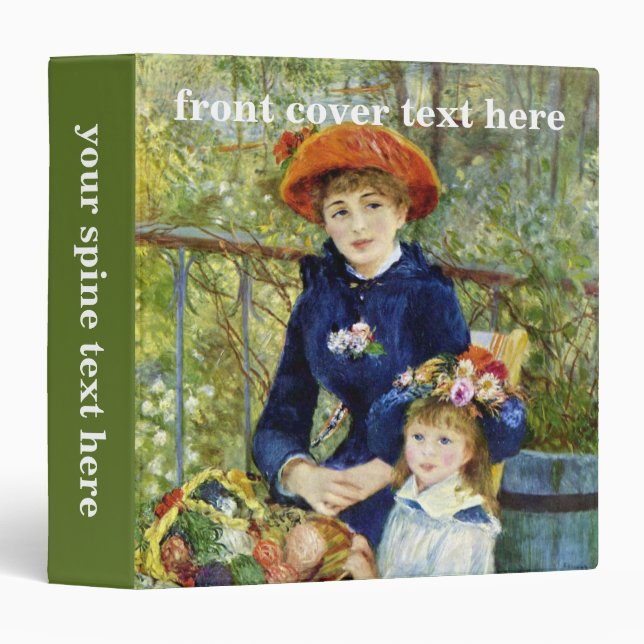 Two Sisters (On the Terrace) By Pierre Renoir Binder (Front/Spine)