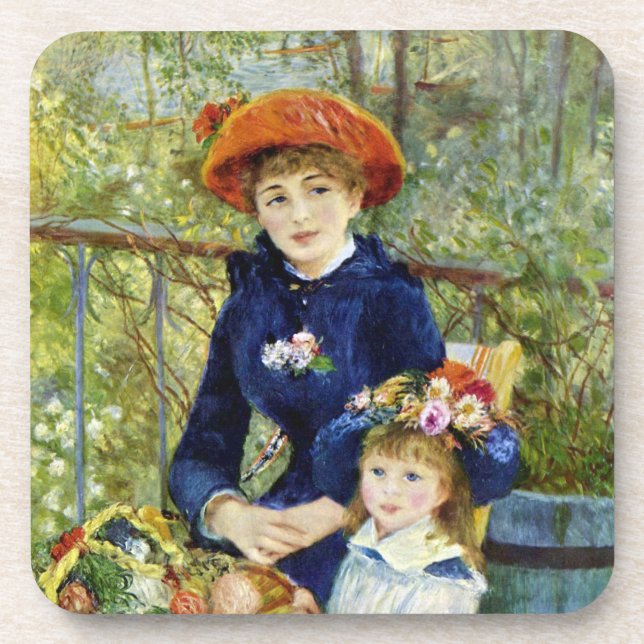 Two Sisters (On the Terrace) By Pierre Renoir Coaster (Front)