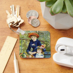 Two Sisters (On the Terrace) By Pierre Renoir Keychain