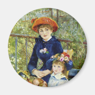 Two Sisters (On the Terrace) By Pierre Renoir Magnet