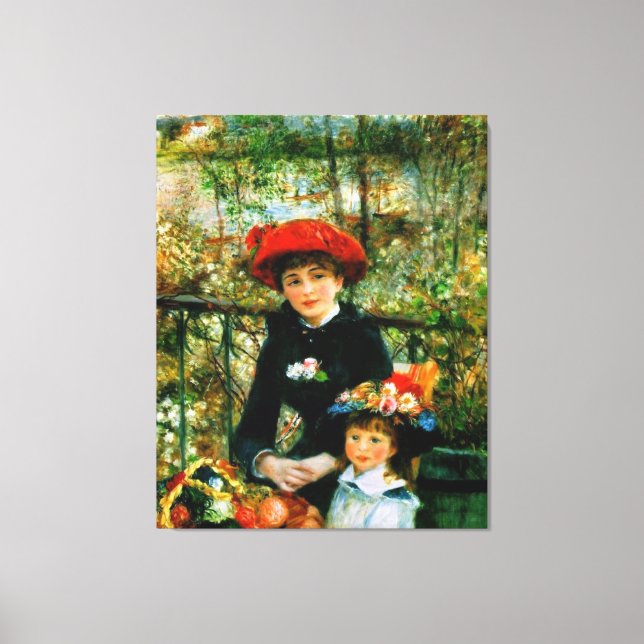 Two Sisters On the Terrace by Renoir Canvas Print (Front)