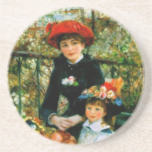 Two Sisters On the Terrace by Renoir Drink Coaster