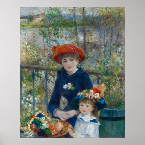 Two Sisters On the Terrace by Renoir _ Fine Art Poster