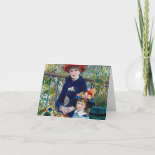 Two Sisters, On the Terrace by Renoir Letterpress Thank You Card