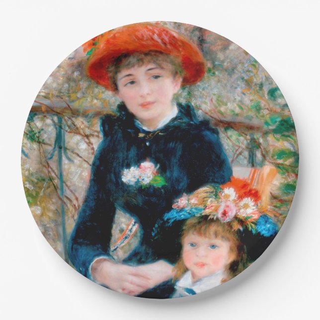 Two Sisters (On the Terrace) Paper Plates (Front)