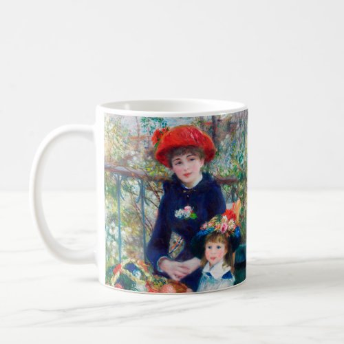 Two Sisters On the Terrace Pierre Auguste Renoir Coffee Mug