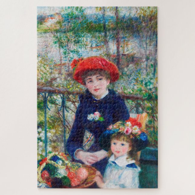 Two Sisters (On the Terrace) Pierre Auguste Renoir Jigsaw Puzzle (Vertical)