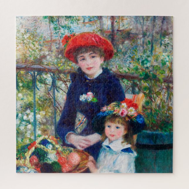 Two Sisters (On the Terrace) Pierre Auguste Renoir Jigsaw Puzzle (Vertical)