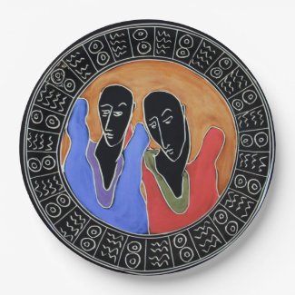 Two Sisters Paper Plate