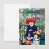 Two Sisters - Renoir Impressionist Painting 1881 (Front/Back)