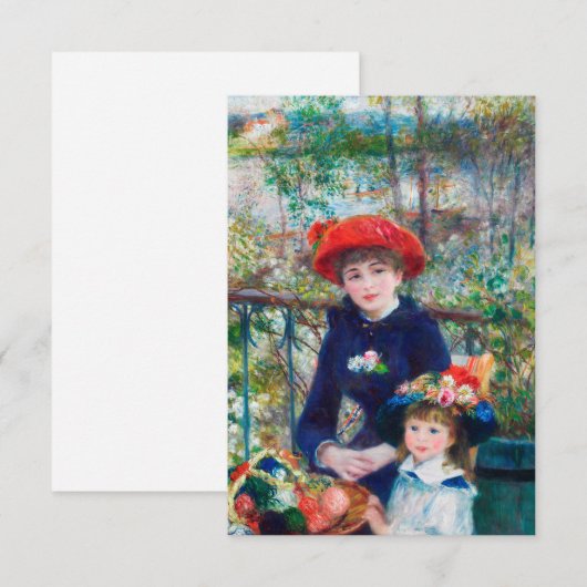 Two Sisters - Renoir Impressionist Painting 1881 (Front/Back)