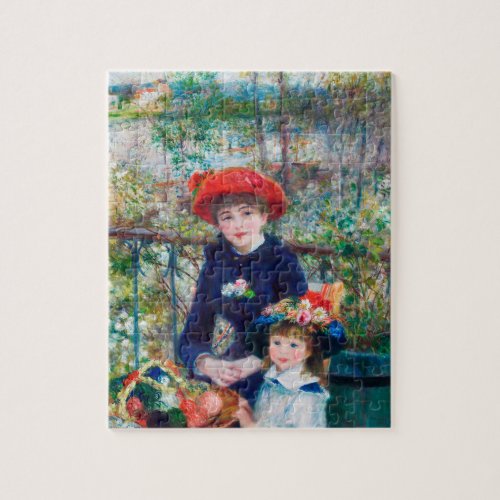 Two Sisters _ Renoir Impressionist Painting 1881 Jigsaw Puzzle