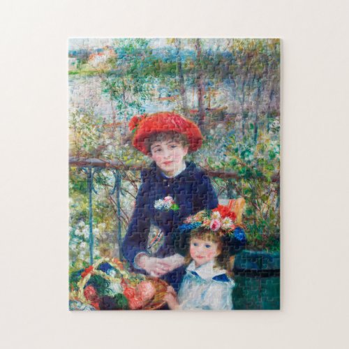 Two Sisters _ Renoir Impressionist Painting 1881 Jigsaw Puzzle