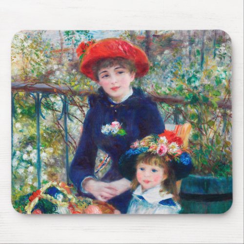 Two Sisters _ Renoir Impressionist Painting 1881 Mouse Pad