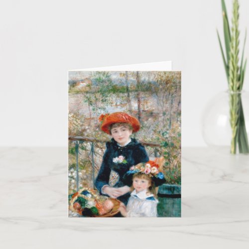 Two Sisters _ Renoir Impressionist Painting Card