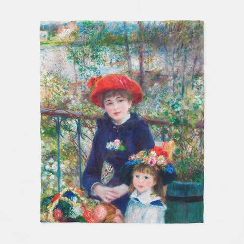 Two Sisters _ Renoir Impressionist Painting Fleece Blanket