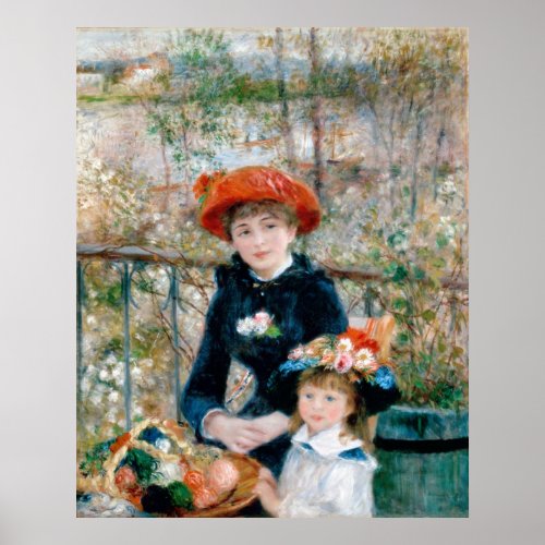 Two Sisters _ Renoir Impressionist Painting Poster