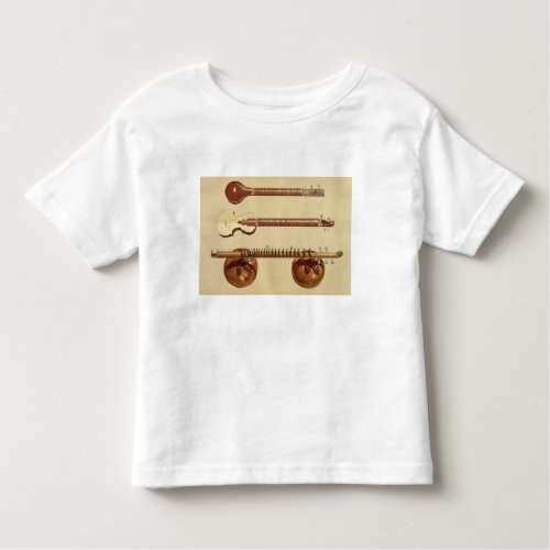 Two sitars and a rudra vina Indian from Musical Toddler T_shirt