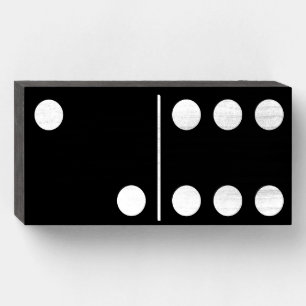 Two Six Black Domino Wood Box Wall Art