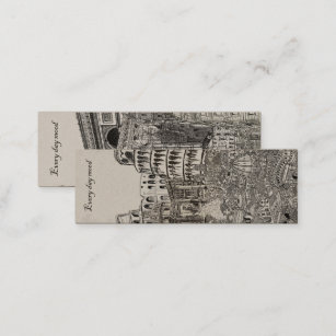 two sketch for vintage France and Italy , bookmark Mini Business Card
