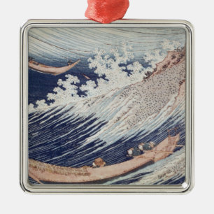 Two Small Fishing Boats on the Sea Metal Ornament