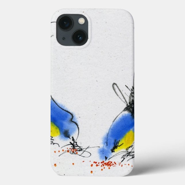 Two small titmouses pecking grain. Calligraphy Case-Mate iPhone Case (Back)