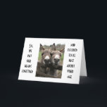 TWO SMART "A's" MAKE FUN SISTER'S AGE DONKEY STYLE Card<br><div class="desc">YES,  SISTER,   THEY ARE PRETTY SMART! BUT THEY SURE DO LIKE "YOU" FOR THEY THOUGHT ENOUGH TO SEND YOU A "ZAZZLE CARD" AND THAT IS A SPECIAL CARD FOR SURE!!!!!!</div>