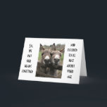 TWO SMART "A's" MAKE FUN SISTER'S AGE DONKEY STYLE Card<br><div class="desc">YES,  SISTER,   THEY ARE PRETTY SMART! BUT THEY SURE DO LIKE "YOU" FOR THEY THOUGHT ENOUGH TO SEND YOU A "ZAZZLE CARD" AND THAT IS A SPECIAL CARD FOR SURE!!!!!!</div>