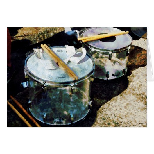 Two Snare Drums Cards (Front Horizontal)