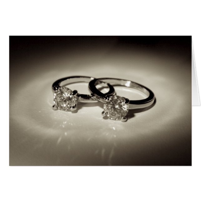 Two Solitaire Rings Cards (Front Horizontal)