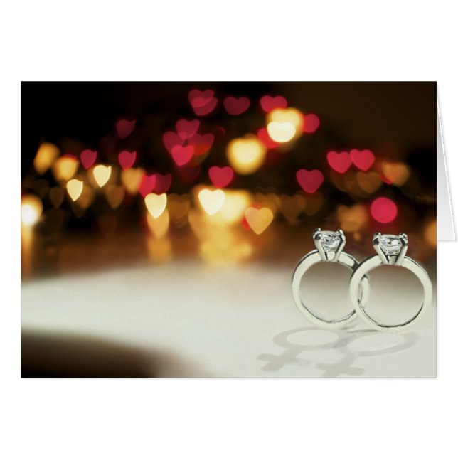Two Solitaire Rings with Venus Shadows Cards (Front Horizontal)