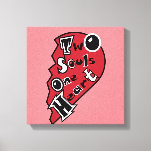 Two Souls One Heart Canvas Print