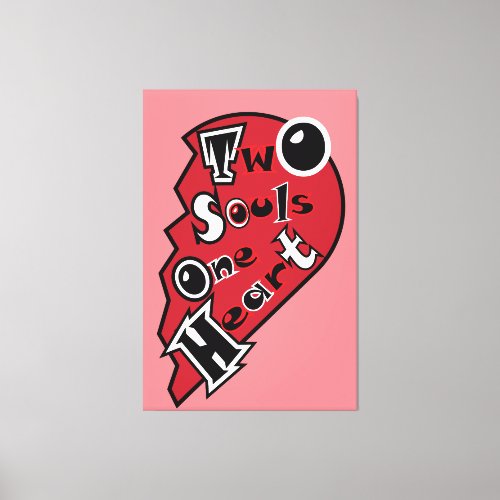 Two Souls One Heart Canvas Print