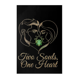Two Souls, One Heart – Elegant Romantic Line Art