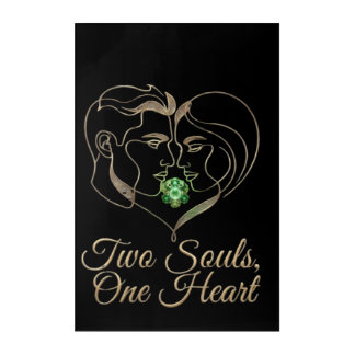 Two Souls, One Heart – Elegant Romantic Line Art
