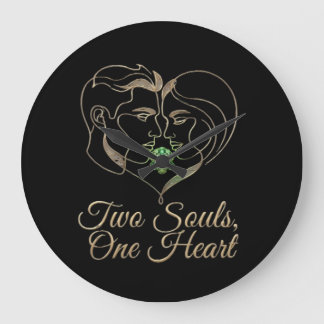 Two Souls, One Heart – Elegant Romantic Wall Clock