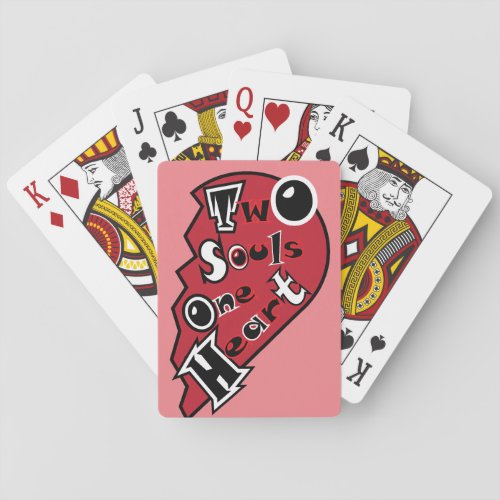 Two Souls One Heart Playing Cards