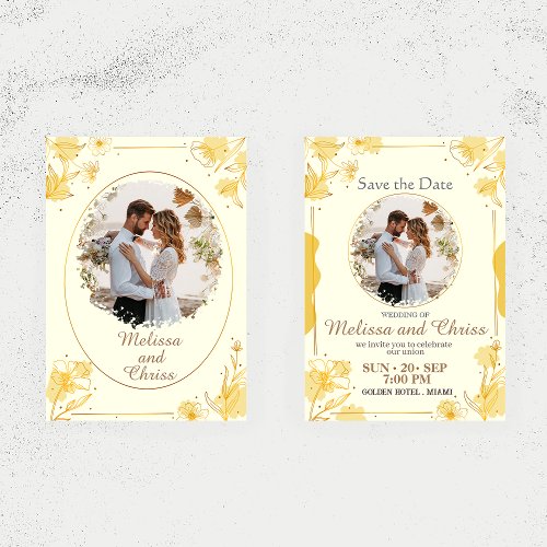 Two Souls One Journey Our Wedding Day Invitation